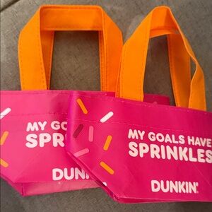 Dunkin' Pink and Orange Tote Bags (mini)